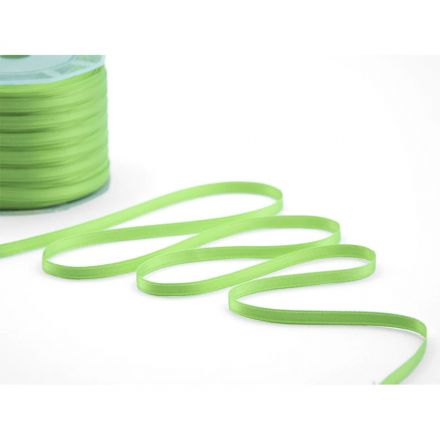 Apple green double satin ribbon 6 mm